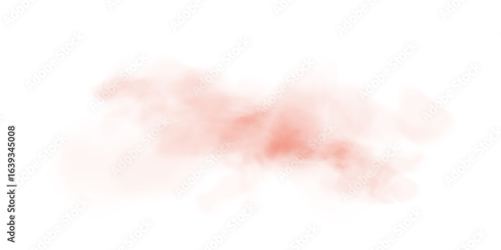 Fototapeta premium Soft Red Smoke Trail. Realistic Misty Effect for Atmospheric Design, Visual Overlays, or Abstract Digital Art Projects