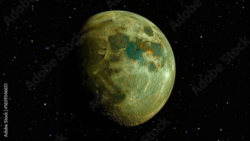 Vivid hues reveal mineral deposits on lunar surface during full moon
