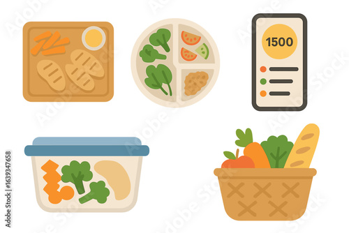 Healthy meal prep options with balanced portions and fresh ingredients for a nutritious week ahead
