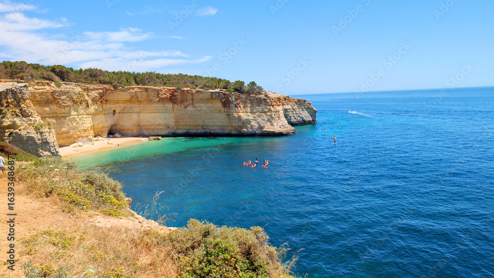 Fototapeta premium Algarve Landscape, Portugal. View of the Atlantic Ocean Coastline