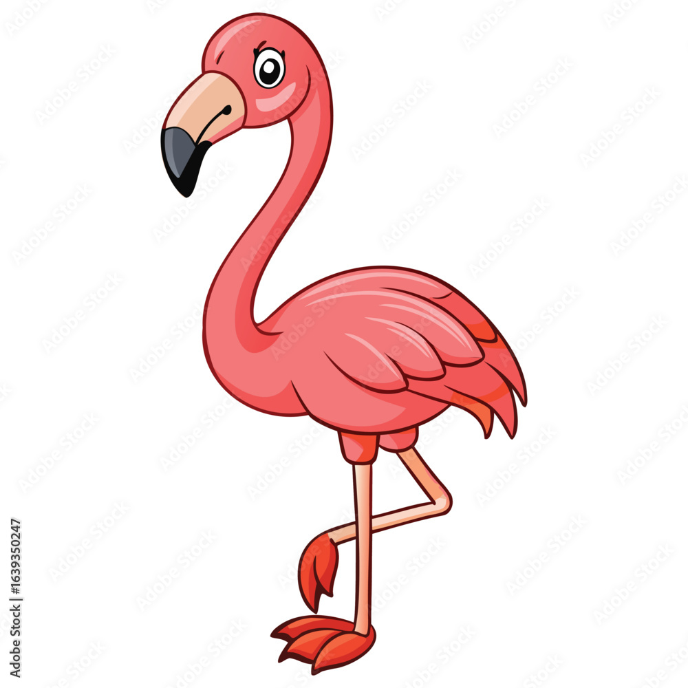 Fototapeta premium Flamingo and Tropical Bird Vector Design