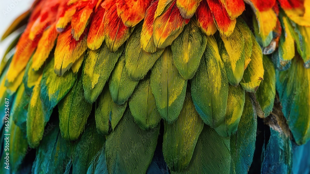 Obraz premium Zoomed-in image of a vivid feather