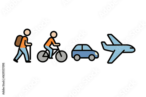 Exploring various modes of transportation for travel and adventure activities in outdoor environments