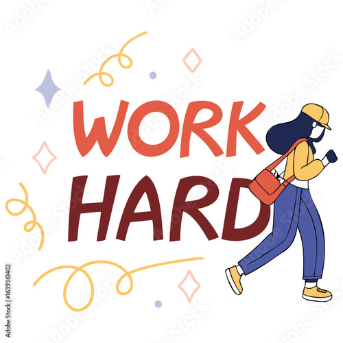 Work Hard and Stay Humble Motivational Tshirt Design
