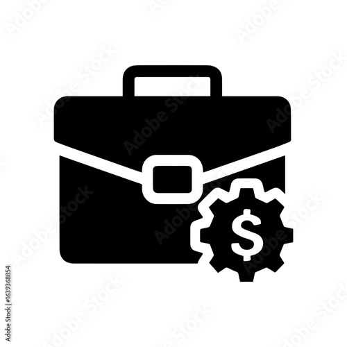 briefcase dollar icon vector illustration with dollar sign Represents finance, investments, and wealth.