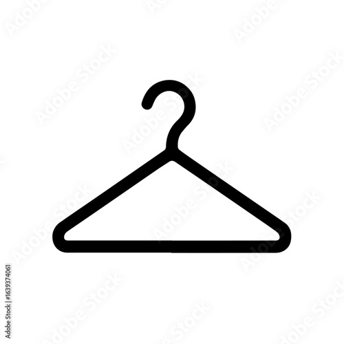 The hanger line icon Clothes rack symbol Cloakroom pictogram Wardrobe