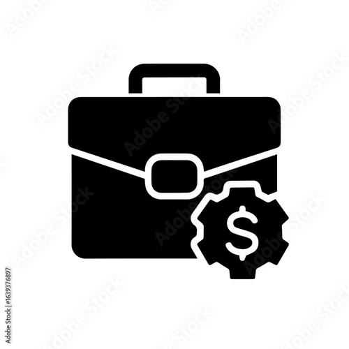 briefcase dollar icon vector illustration with dollar sign Represents finance, investments, and wealth.