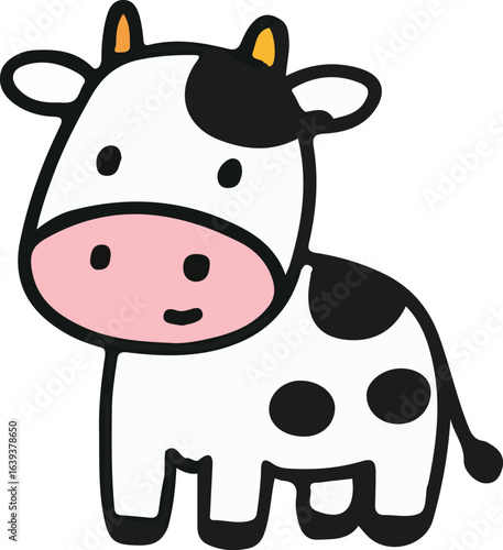 cow cartoon isolated on white