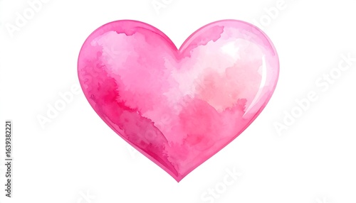 Wallpaper Mural Watercolor heart illustration in soft pinks. Torontodigital.ca