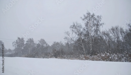 Wallpaper Mural Snowy winter landscape Torontodigital.ca