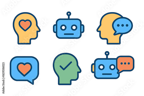 Exploring the interaction between humans and robots through emotive icons and symbols