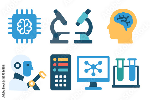 Innovative tools and concepts in artificial intelligence and biotechnology showcased through simple graphics