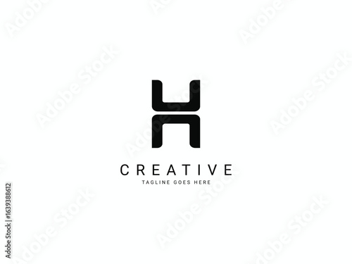 h modern letter logo