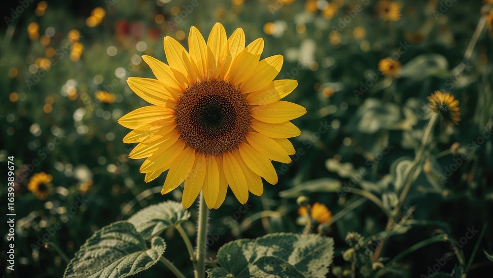 Obraz premium Tall Blooming Sunflower