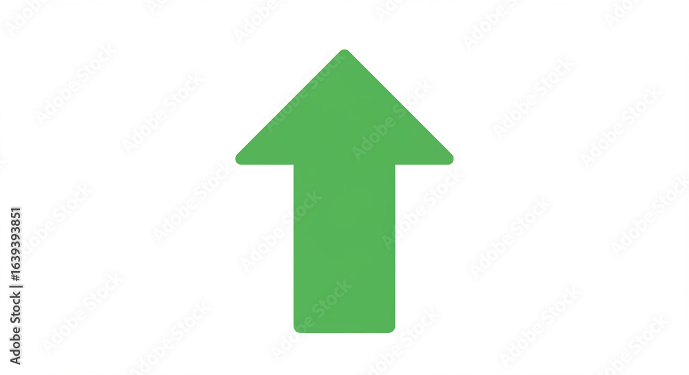 Abstract Green Upward Arrow Graphic Design Element Abstract Green Upward Arrow Graphic Design Element