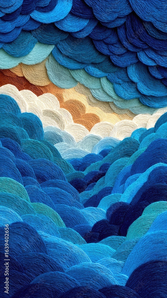 Obraz premium Abstract Blue Cloudscape