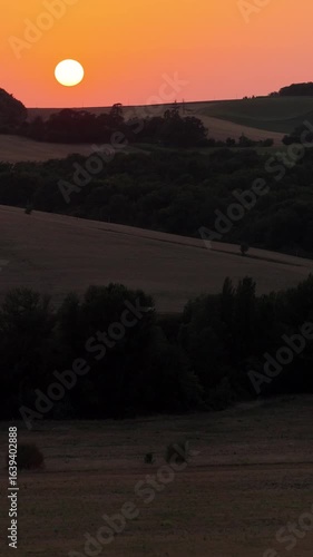 Coucher de soleil vertical