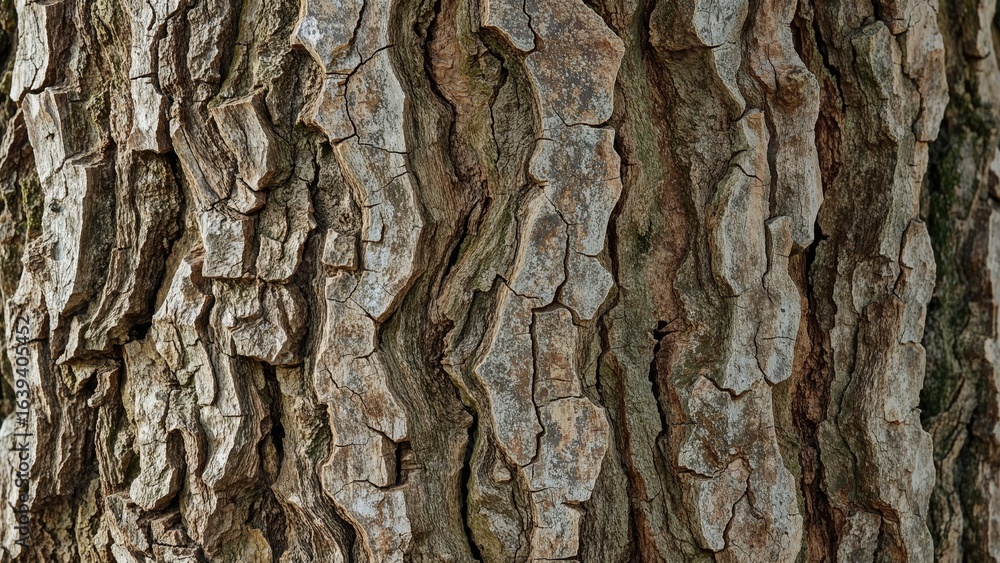 Obraz premium Detailed view of tree bark with abstract forest texture