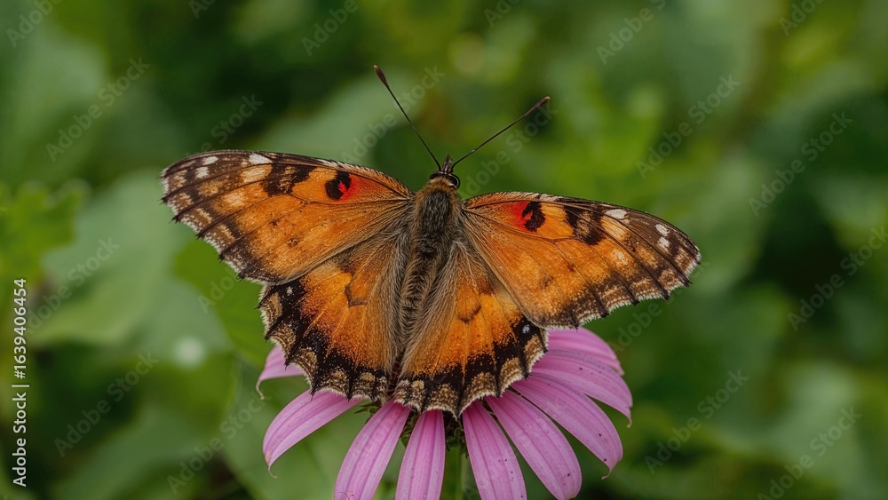 Fototapeta premium Vibrant-winged butterflies showcasing the marvel of metamorphosis, beginning life as tiny eggs before becoming caterpillars.
