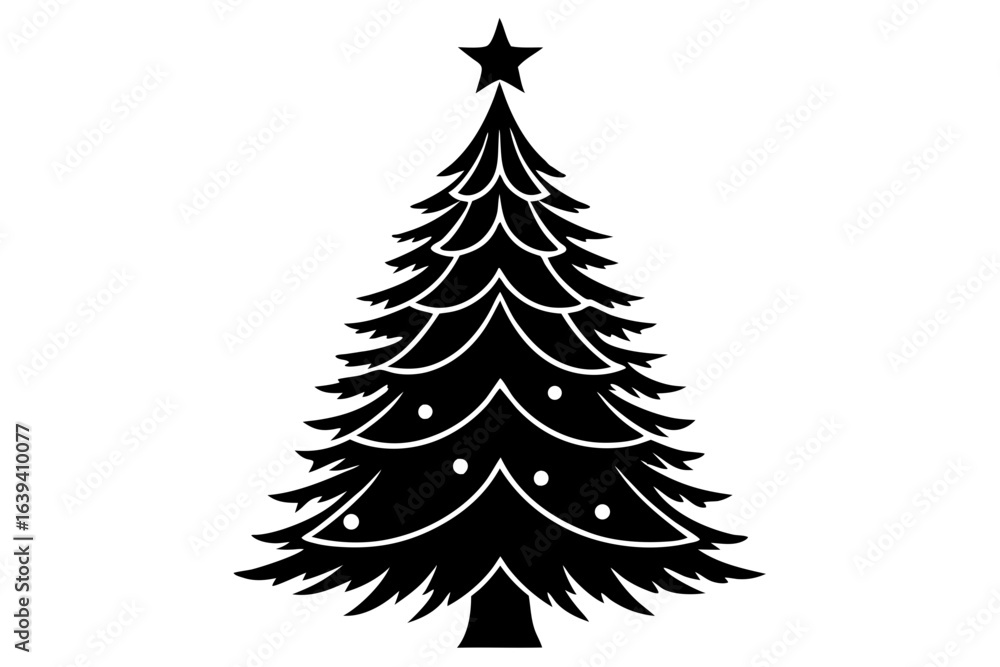 Obraz premium Set of christmas trees