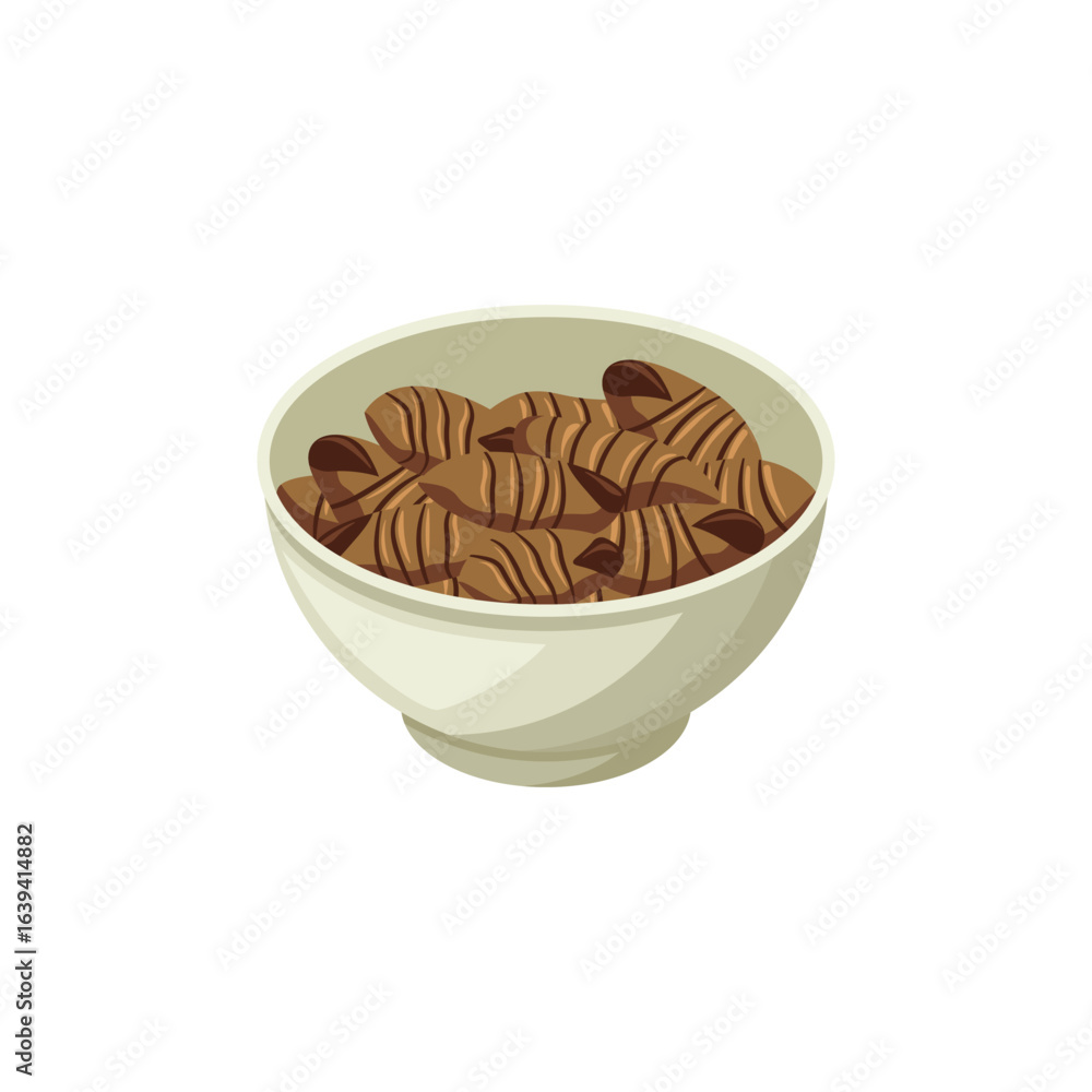 Obraz premium Vector isolated of beondegi, korean silkworms