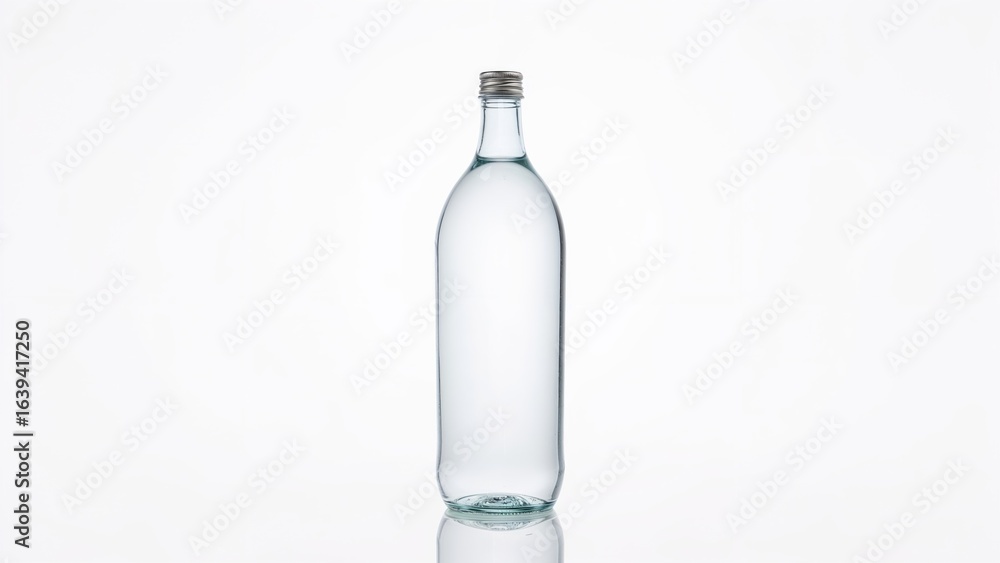 See-through bottle set on a white background See-through bottle set on a white background