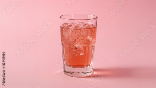 Wallpaper Mural A glass filled with pink cider on a simple background Torontodigital.ca