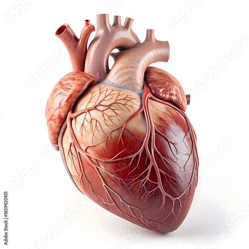 Wallpaper Mural Realistic anatomical human heart model isolated on white background isolated on transparent background silhouette Torontodigital.ca