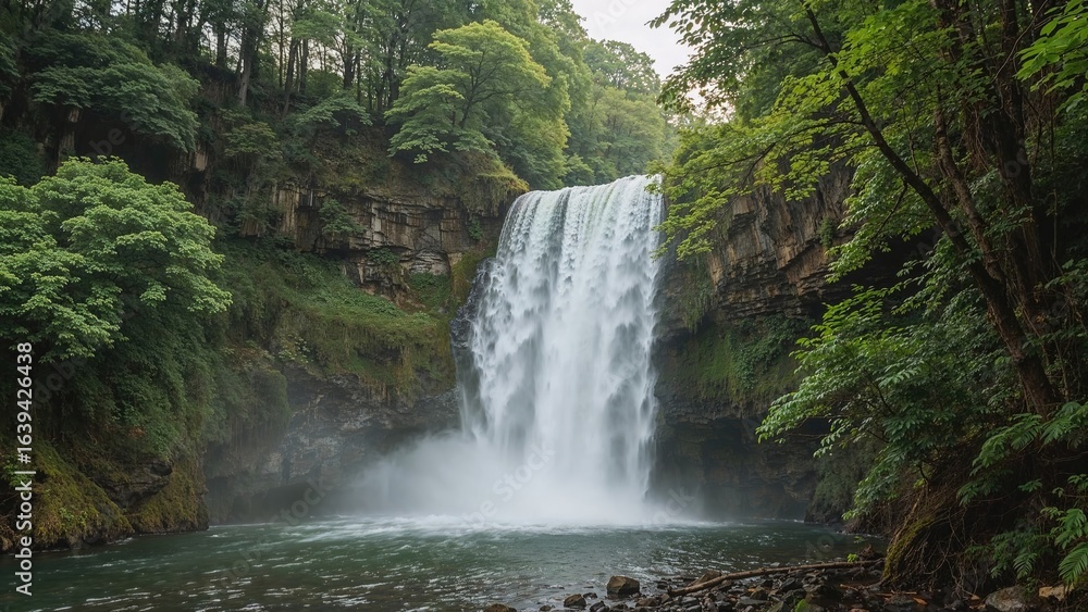 Obraz premium Scenic waterfall landscape