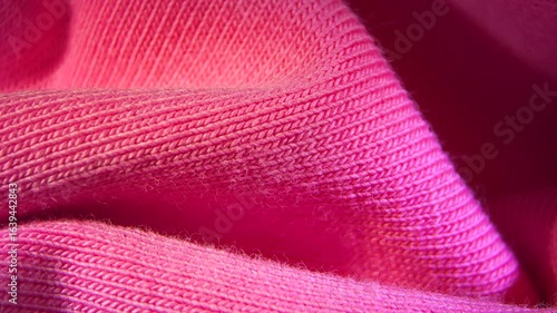 Pink cotton textile material cloth texture blur background macro