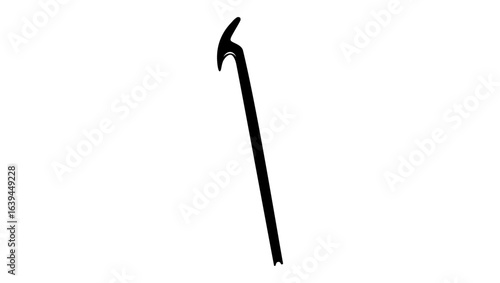 The Was Scepter Symbol of Power,black isolated silhouette