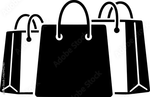 bags shopping vector flat icon
