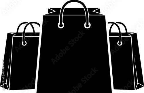 bags shopping vector flat icon