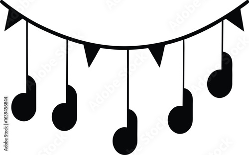 vector illustration of an abstract music background