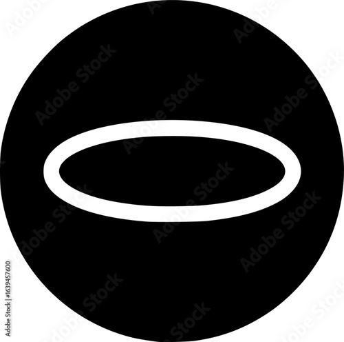 circle ellipsis glyph flat vector icon