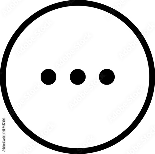 circle ellipsis glyph flat vector icon