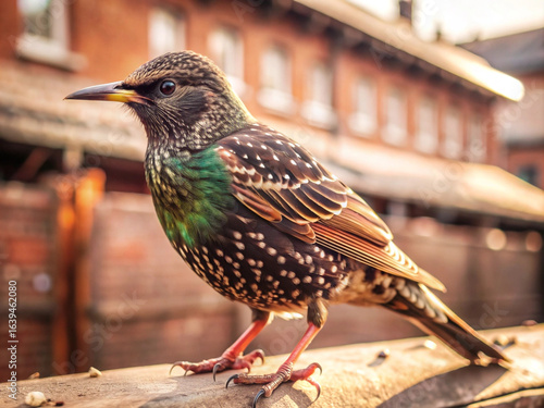 AI Generated Starling Bird Synthetic Portrait