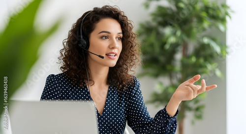 Friendly Customer Service Representative Providing Excellent Support Helpdesk Agent Answering Questions Online Assistance