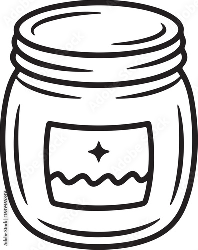 Jar Vector Illustration for Food Preservation and Homemade Product Concepts