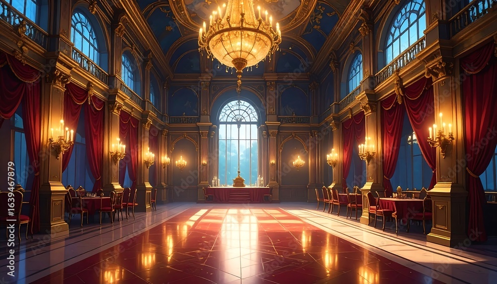 Obraz premium Luxurious ballroom with opulent decor.