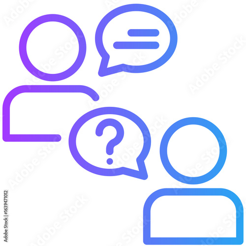 questioning icon for coaching, business, website, application, printing, document, poster design, etc