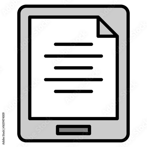 Ebook Reader lineal color icon