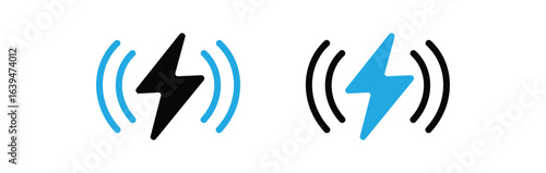 flash thunder power icon, flash lightning bolt icon