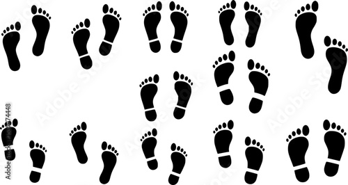 footprints icon flat vector icon