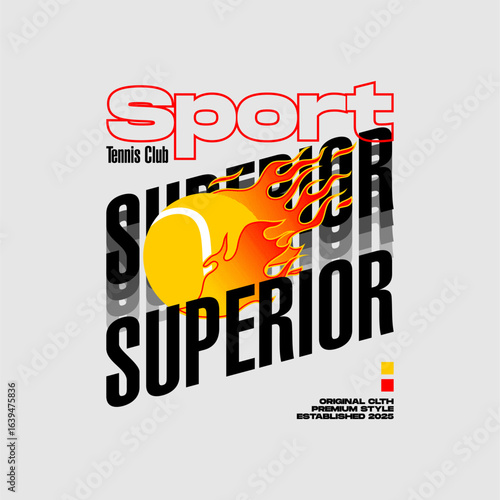 superior tennis t-shirt desig...