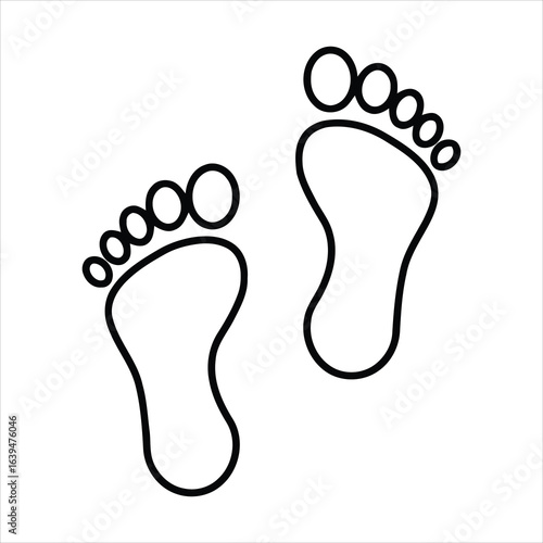 Detailed footprint outline graphic element