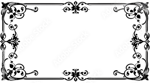 Vintage ornamental frame isolated on white background, perfect for adding a touch of retro elegance to your designs, invitations, and creative projects with its classic and decorative style
