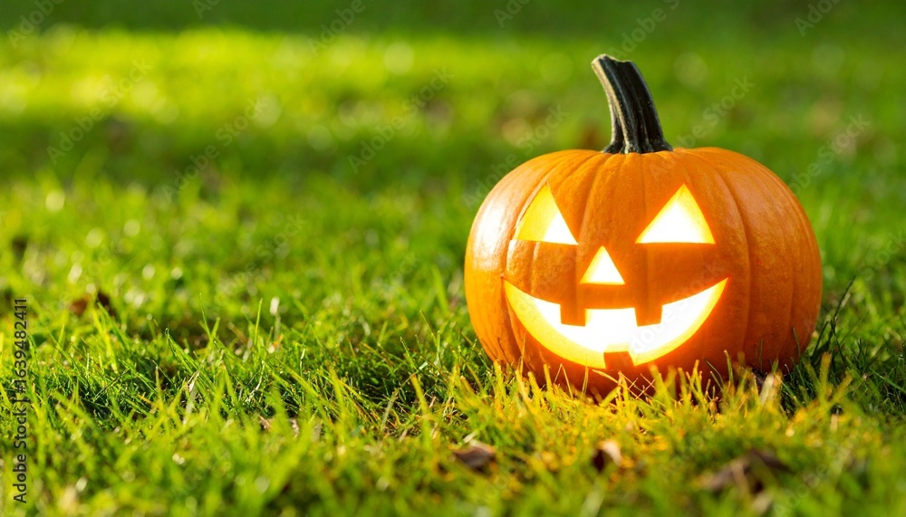 Obraz premium pumpkins in a garden