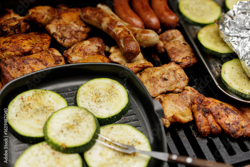Summer BBQ feast! Grilled c...