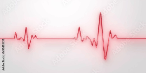 The green graph of a cardiogram on a monitor illustrates a healthy heartbeat rate, representing the rhythm of life and medicine